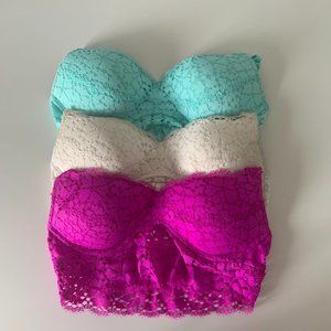 VS PINK Bralettes (size small - bundle of 3)